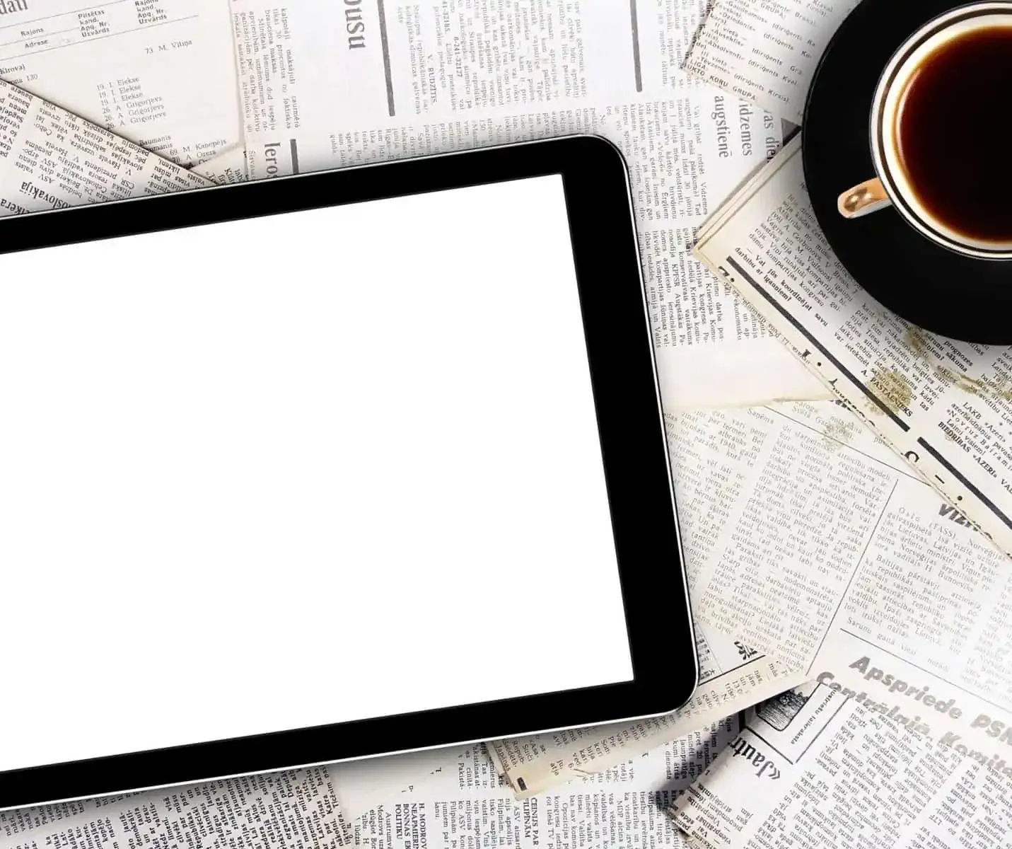 Actualités ISO – Tablette sur des journaux d'actualités – Capcertification