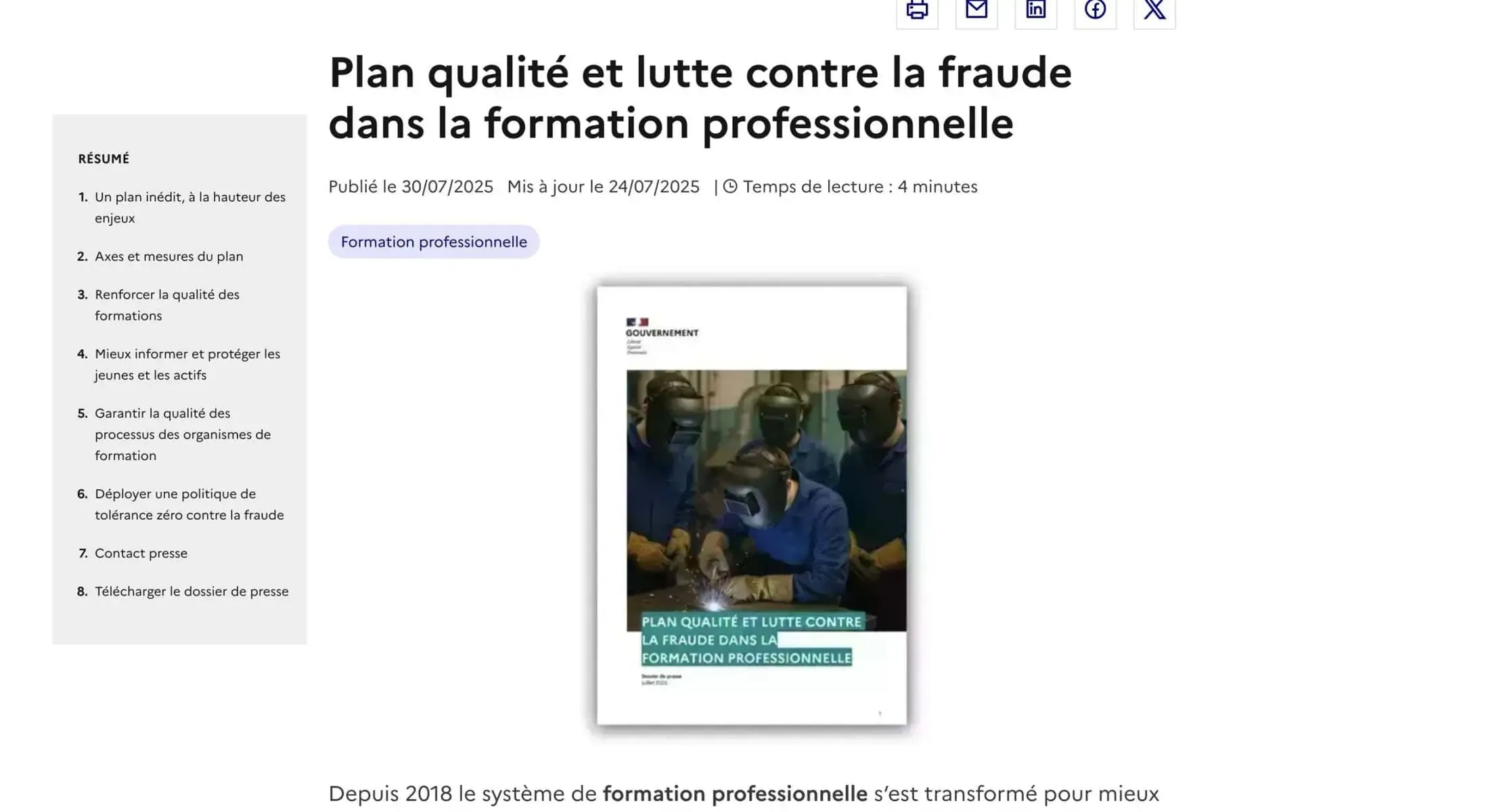 Plan qualité et anti fraude